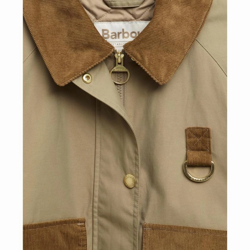 Grab the Deal Now Barbour Phoebe Ladies Casual Jacket - Military Brown