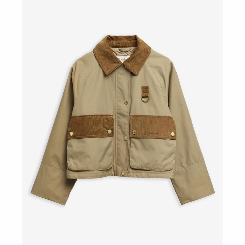 Barbour Phoebe Ladies Casual Jacket - Military Brown Grab It Fast Flash Deal Today