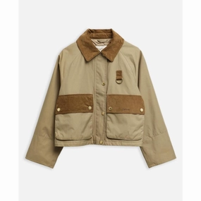 Barbour Phoebe Ladies Casual Jacket - Military Brown Grab It Fast Flash Deal Today