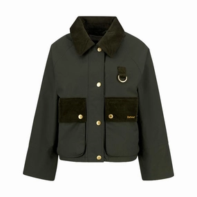 Barbour Phoebe Ladies Casual Jacket - Olive/Brown Grab Save Today