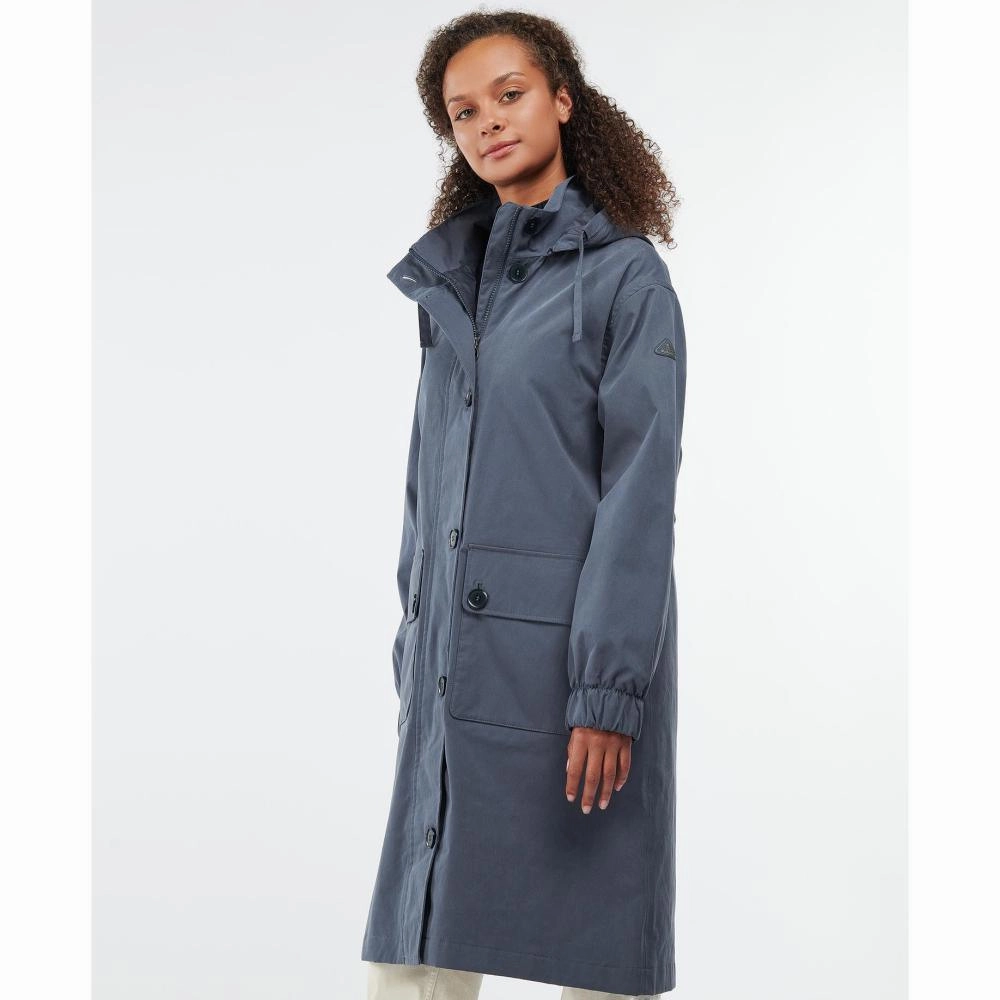 Barbour Picnic Waterproof Ladies Jacket - Summer Navy Hot Offer Inside