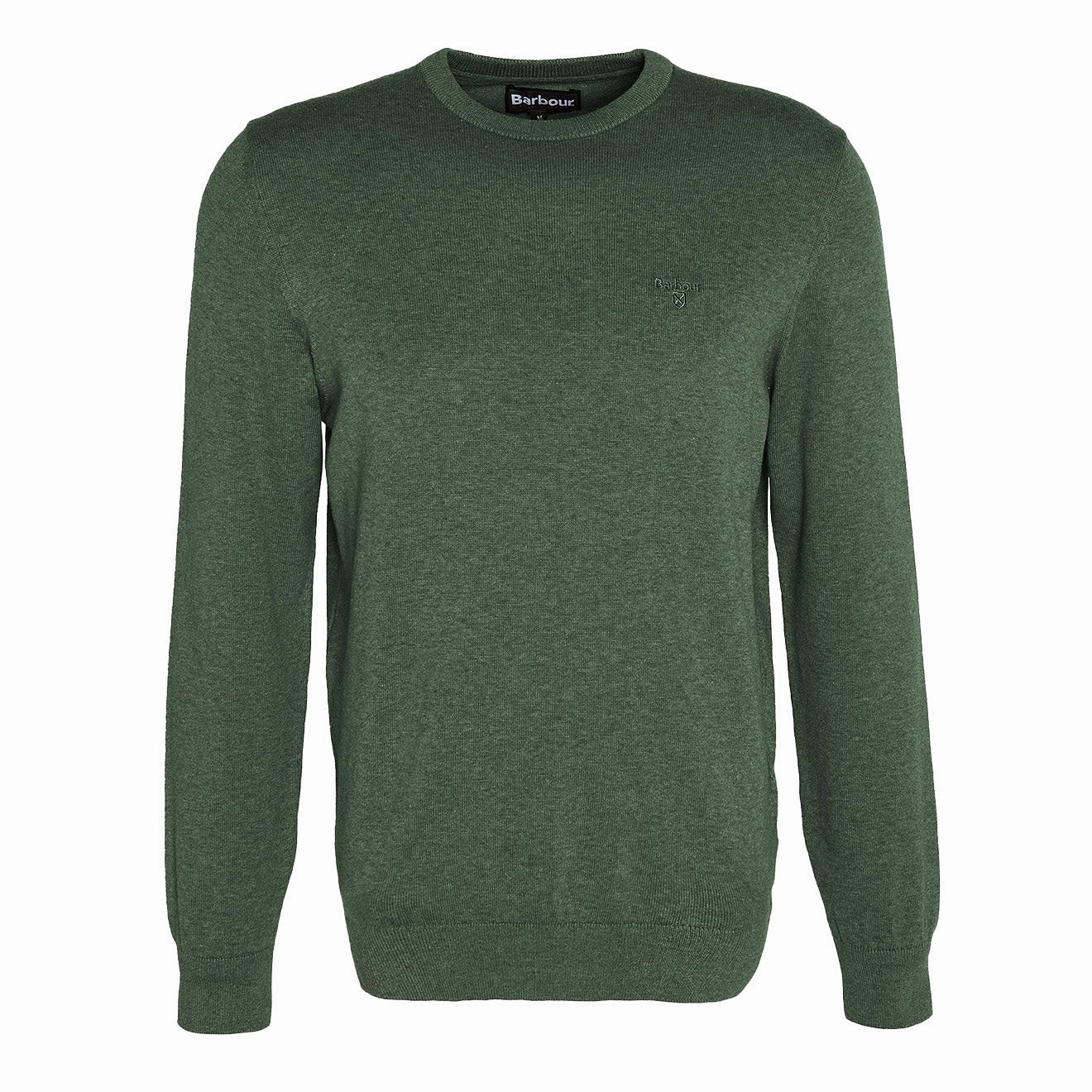 Hot Sale Frenzy Clearance Event Barbour Pima Cotton Crew Neck Knit Rifle Green