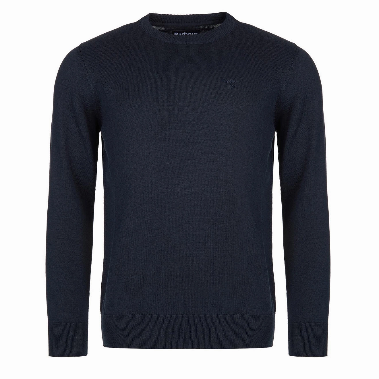 Barbour Pima Cotton Crew Neck Navy Special Online Offer