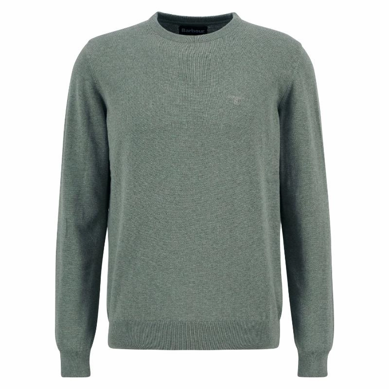 Barbour Pima Cotton Mens Crew Neck Jumper - Thyme Clearance Event Alert Special Steal Event