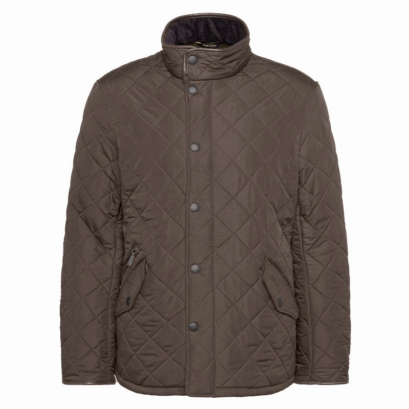 Barbour Powell Mens Quilted Jacket - Olive Grab the Deal Now Perfect Gift Sale