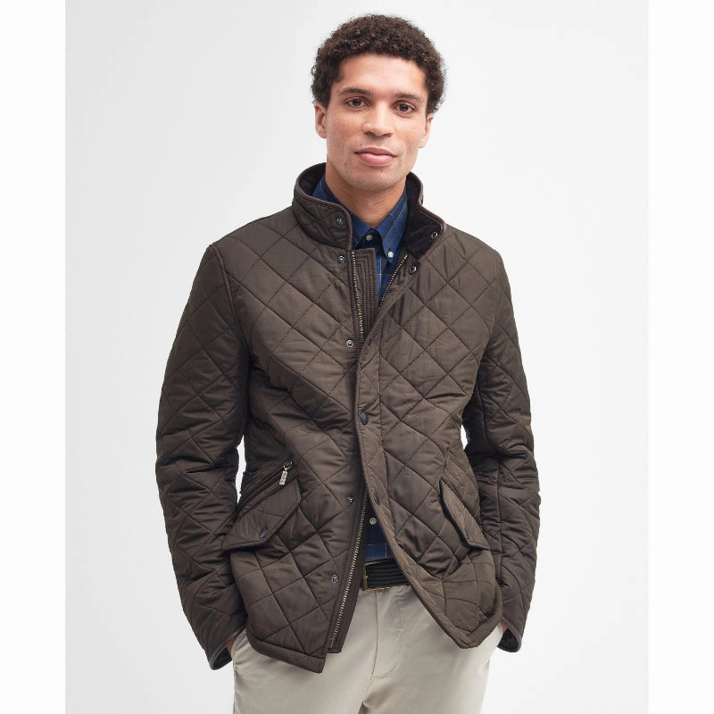 Barbour Powell Mens Quilted Jacket - Olive Shop Save Today Shop Grab Savings