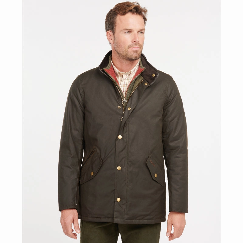 Barbour Prestbury Mens Wax Jacket - Olive Shop the Savings Flash Offer Today