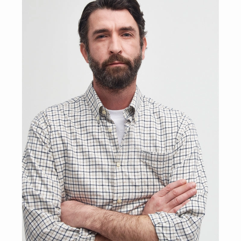 Barbour Preston Mens Regular Fit Shirt - Navy Flash Offer Today Daily Special Offer