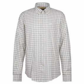 Limited Stock Deals Barbour Preston Mens Regular Fit Shirt - Navy