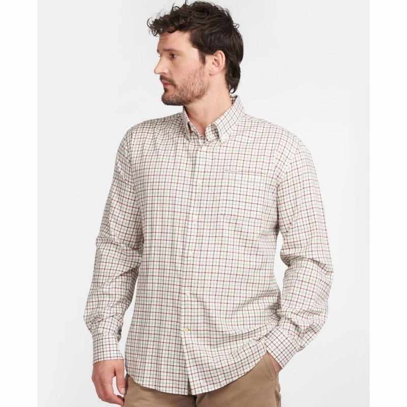 Todays Hot Pick Barbour Preston Regular Fit Mens Shirt - Ecru