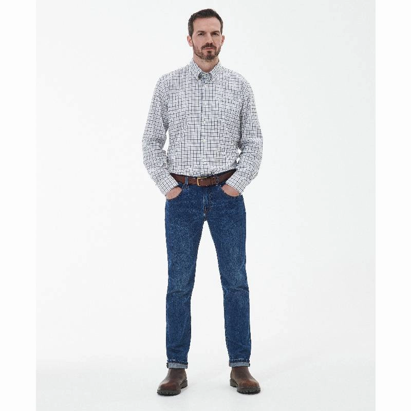 Limited Edition Offer Trending Savings Now Barbour Preston Regular Fit Mens Shirt - Olive