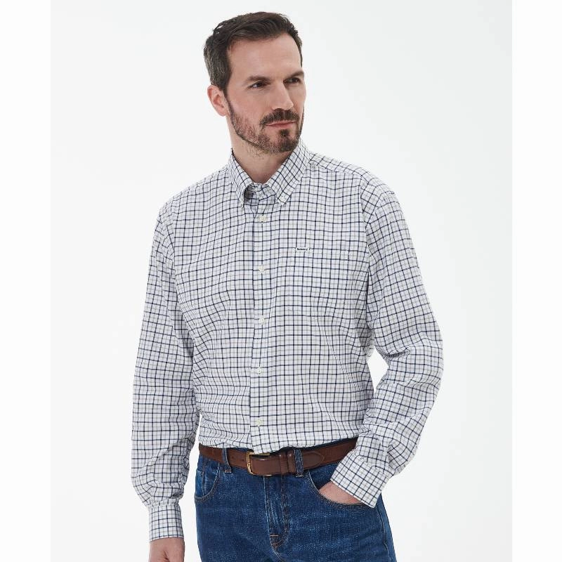 Instant Savings Inside Barbour Preston Regular Fit Mens Shirt - Olive