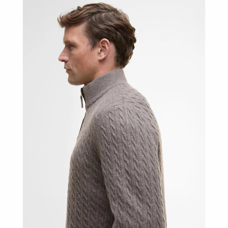 Barbour Ramsden 1/4 Zip Knitted Mens Jumper - Military Marl Todays Special Picks Online Exclusive Offer