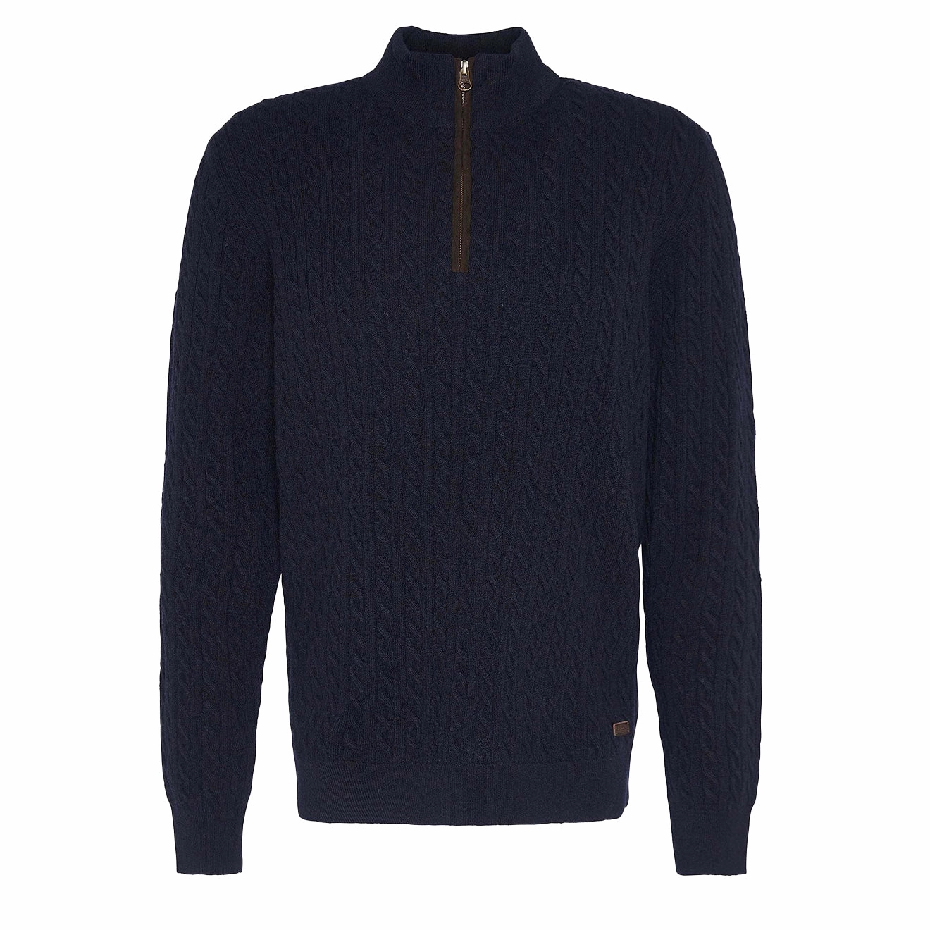 Grab Your Deal Today Price Drop Today Barbour Ramsden Half Zip Knitted Jumper Navy