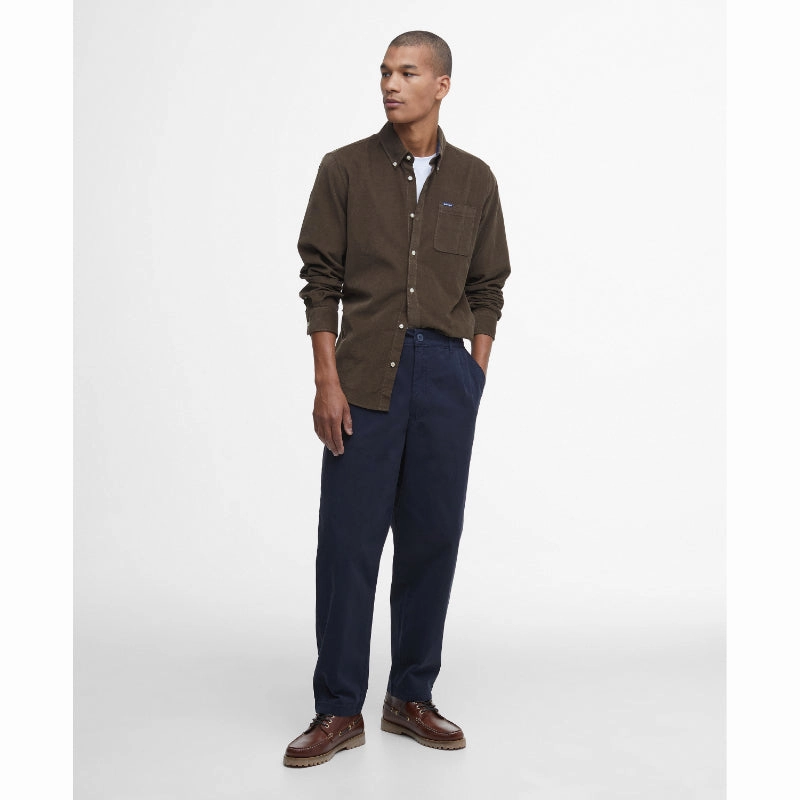 Barbour Ramsey Corduroy Mens Tailored Shirt - Brown Exclusive Online Deal Todays Mega Savings