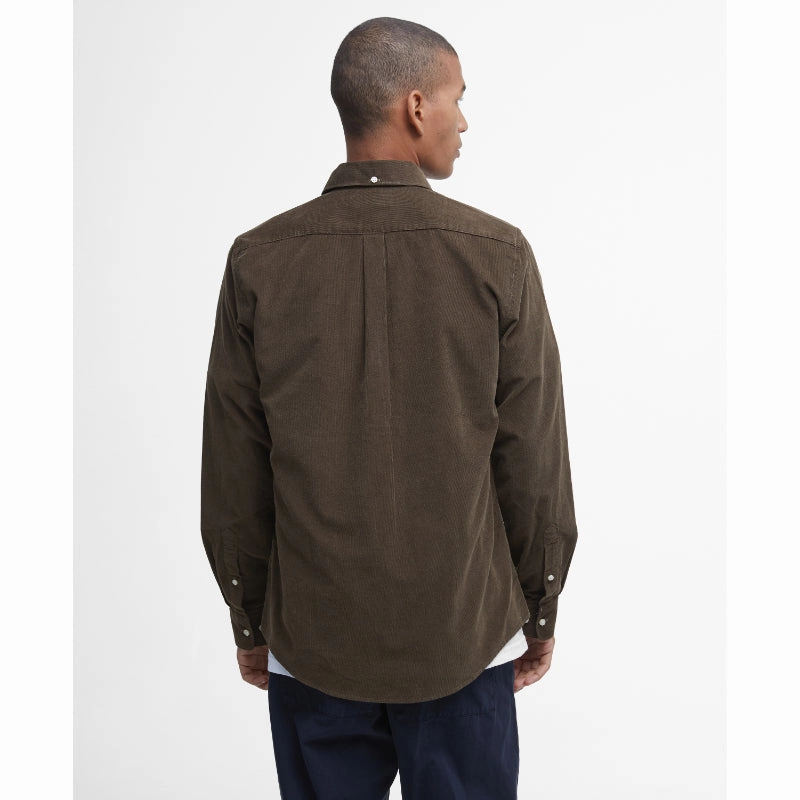 Barbour Ramsey Corduroy Mens Tailored Shirt - Brown Today Only Offer Clearance Sale