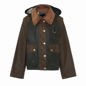 Barbour Reighton Wax Ladies Jacket - Archive Olive/Beech/Ancient Grab the Deal Now