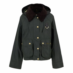 Best Seller Discount Barbour Reighton Wax Ladies Jacket - Fern/Ancient