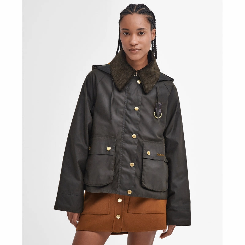 Barbour Reighton Wax Ladies Jacket - Olive/Ancient Flash Sale Alert Now New Arrival Discount