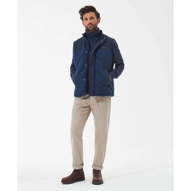 Barbour Rennison Mens Gilet - Navy Limited Stock Alert Sweet Deal Inside