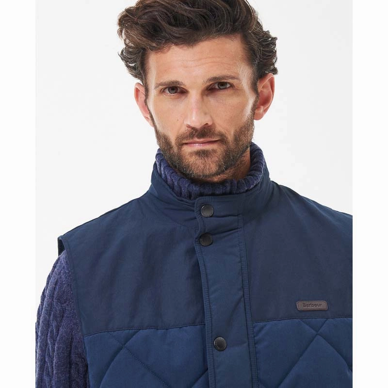 Barbour Rennison Mens Gilet - Navy Price Drop Today Grab Save Today
