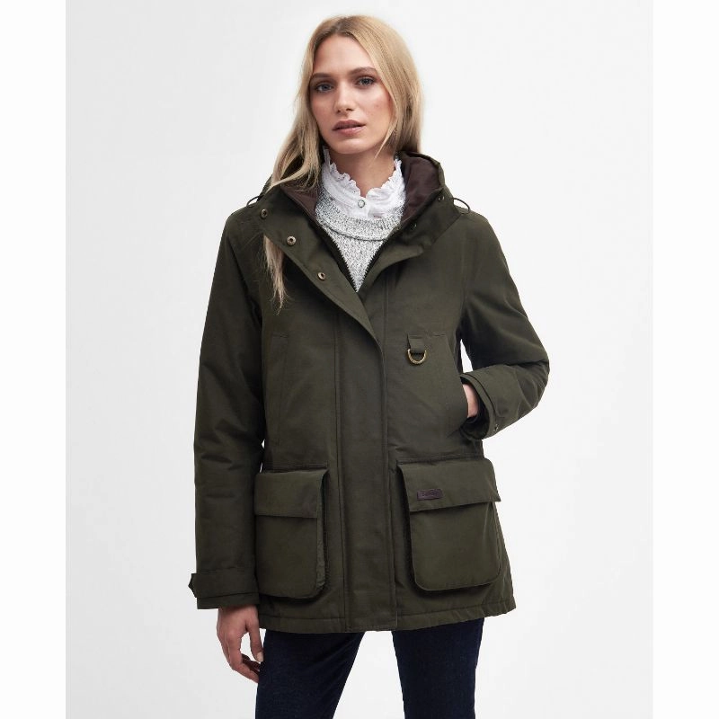 Barbour Retriever Ladies Waterproof Jacket - Olive Big Savings Today