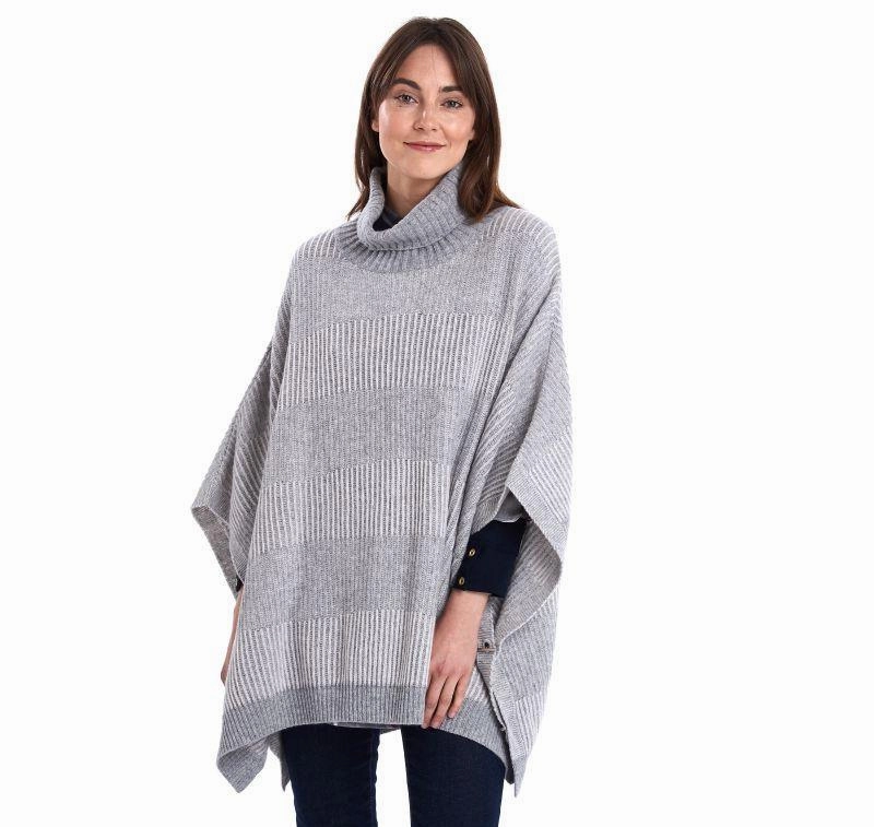 Barbour Rhona Ladies Cape - Grey Marl Todays Trending Deals Online Exclusive Savings
