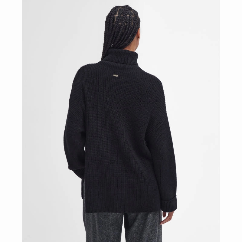 Barbour Rib Stitch Knitted Ladies Cape - Black Weekend Specials Hot Pick Online