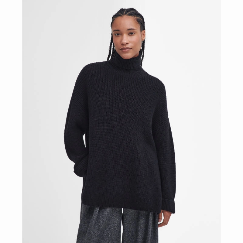 Exclusive Online Offer Clearance Sale Barbour Rib Stitch Knitted Ladies Cape - Black