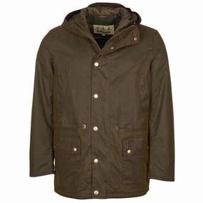 Barbour Ripon Mens Wax Jacket - Olive Instant Savings Inside