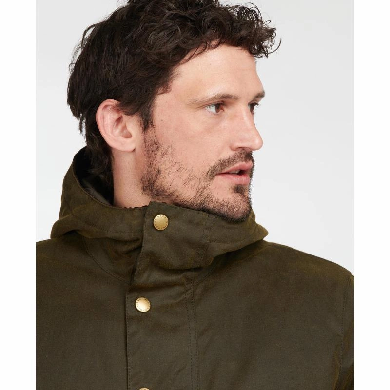 Barbour Ripon Mens Wax Jacket - Olive GiftWorthy Sale