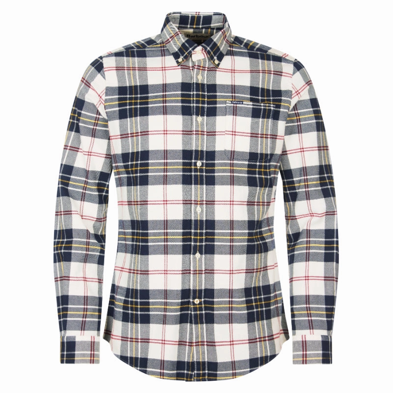 Today Only Discount Alert Last Chance Steal Barbour Ronan Tailored Check Mens Shirt - Ecru