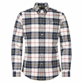 Today Only Discount Alert Last Chance Steal Barbour Ronan Tailored Check Mens Shirt - Ecru