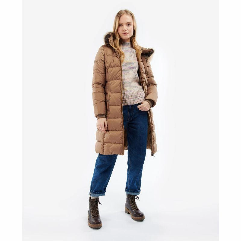 Save Big Today Barbour Rosoman Ladies Quilted Jacket - Marram Grass