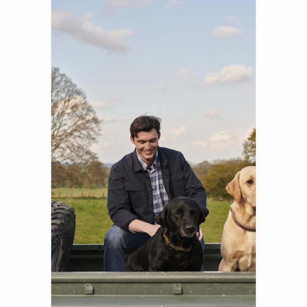 Barbour Sadle Mens Shirt - Navy Todays Best Deal