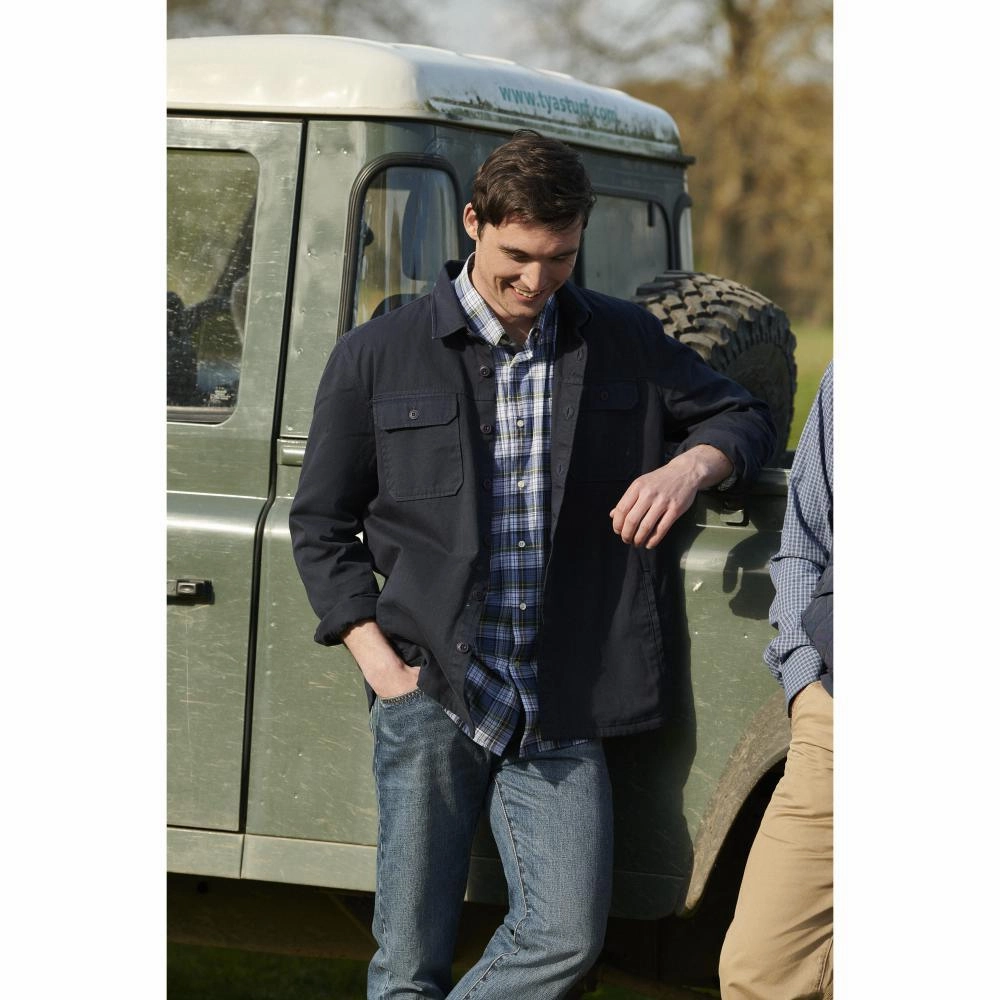 Barbour Sadle Mens Shirt - Navy Clearance Event Alert Grab Your Deal Today