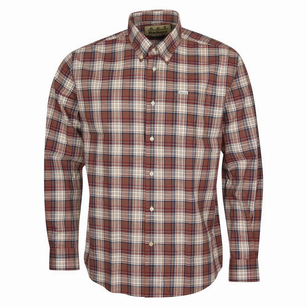 Today Only Steal Grab Todays Deal Barbour Sadle Mens Shirt - Rust