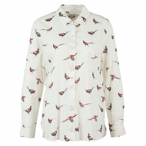 Barbour Safari Ladies Shirt - Off White Country Today Only Hot Sale