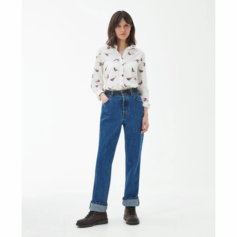 Special Occasion Discount Barbour Safari Ladies Shirt - Off White Country