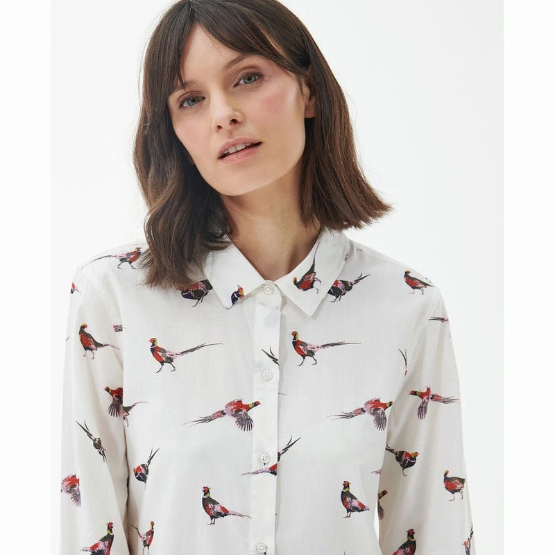 Dont Miss This Offer Hot Sale Alert Barbour Safari Ladies Shirt - Off White Country