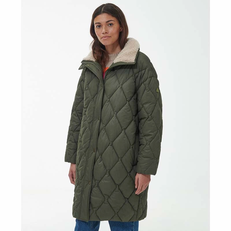 Barbour Samphire Ladies Quilted Coat - Deep Olive Dont Wait Save Today Today Only Hot Pick