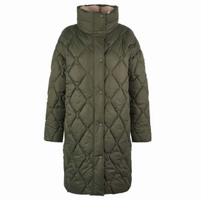 Barbour Samphire Ladies Quilted Coat - Deep Olive Dont Wait Save Today Only Hot Sale