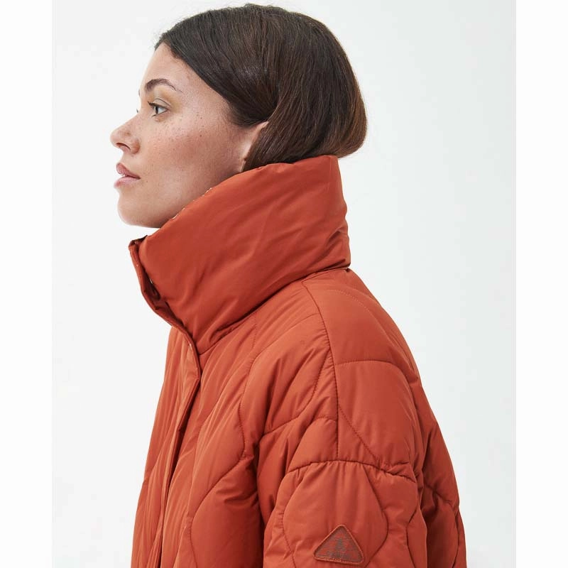 Trending Now Offer Grab Your Hot Pick Barbour Samphire Ladies Quilted Coat - Spiced Pumpkin