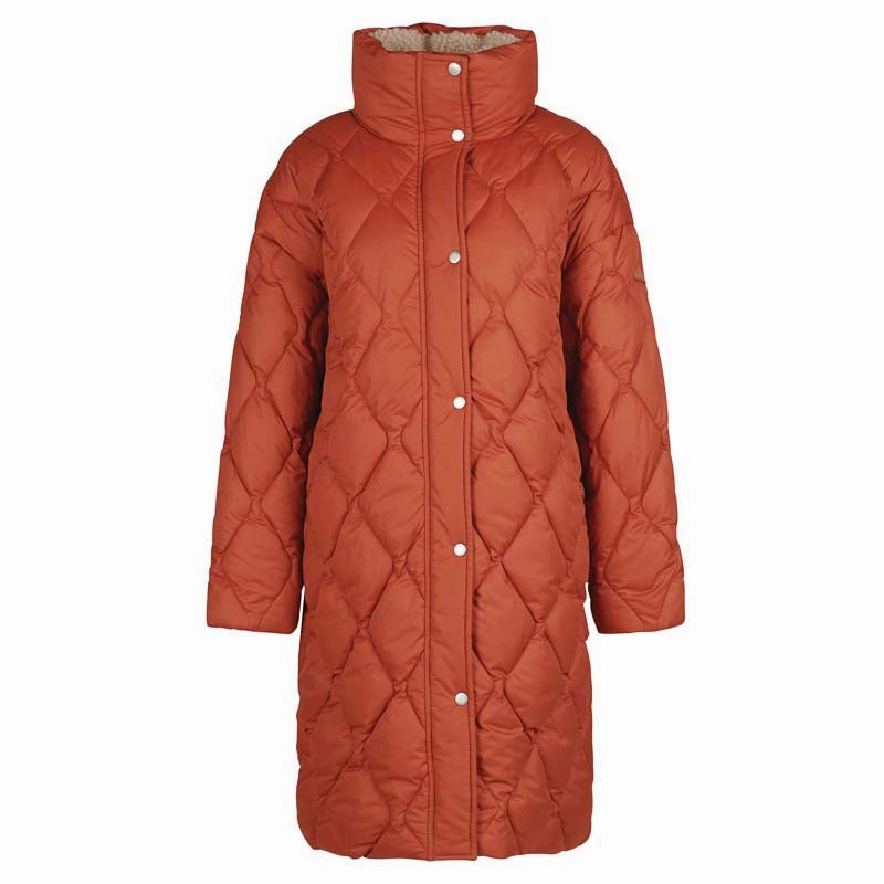 Dont Miss This Deal Barbour Samphire Ladies Quilted Coat - Spiced Pumpkin