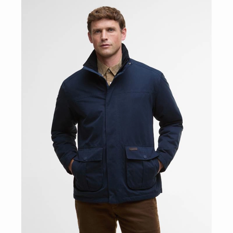 Barbour Sander Mens Waterproof Jacket - Navy Instant Discount Flash Discount Today
