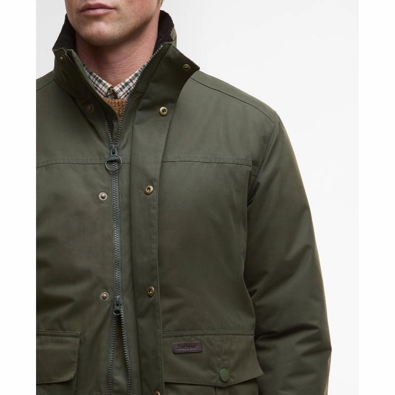 Shop Grab Offer Barbour Sander Mens Waterproof Jacket - Olive