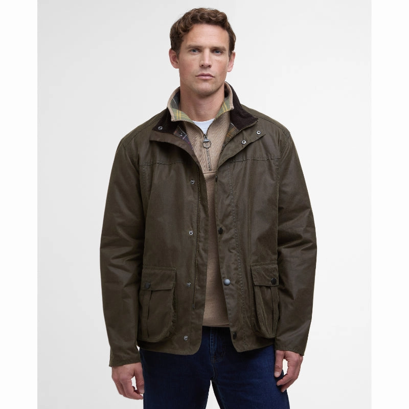 Shop Todays Picks Weekend Specials Barbour Sander Mens Wax Jacket - Beech