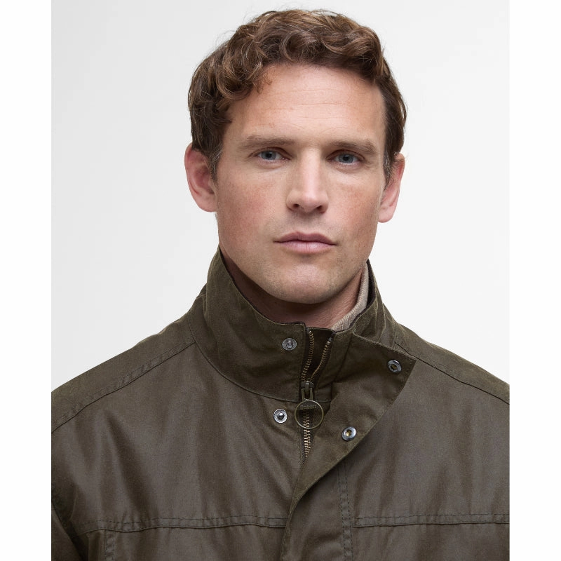 Barbour Sander Mens Wax Jacket - Beech Shop Smart Save Special Offer Inside