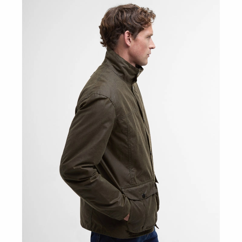 Barbour Sander Mens Wax Jacket - Beech Big Savings Today
