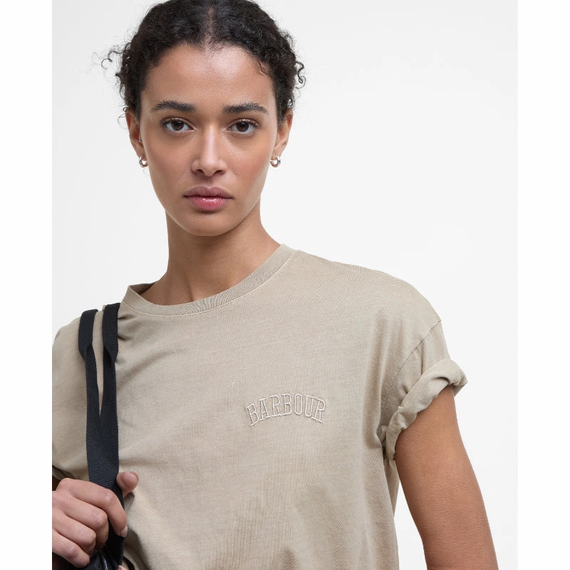 Shop the Savings Save Big Today Barbour Sandgate Ladies T-Shirt - Light Sand